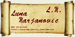 Luna Marjanović vizit kartica